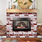 3D Peel and Stick Faux Brick Wall Panels 11.8" x 11.8" 10-Pack Red, Small - Image 9