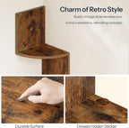 HOOBRO Corner Shelf Wall-Mounted, 5-Tier Corner Bookshelves - Image 8