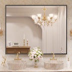 LOAAO Black Bathroom Mirror 40"X30" - Image 3