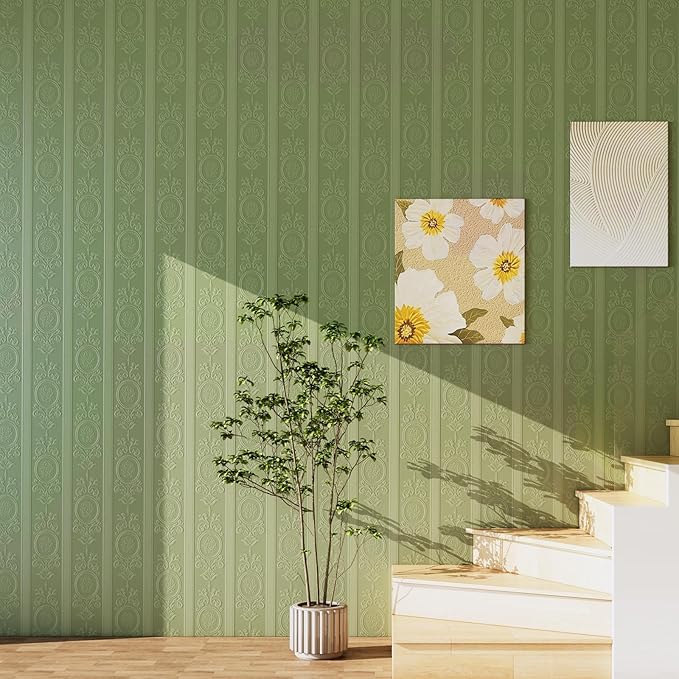JiffDiff Wallpaper Peel and Stick Textured, 3D Embossed Wall Paper Stick on - Image 4