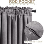 100% Blackout Shield Linen Blackout Curtains - Image 4