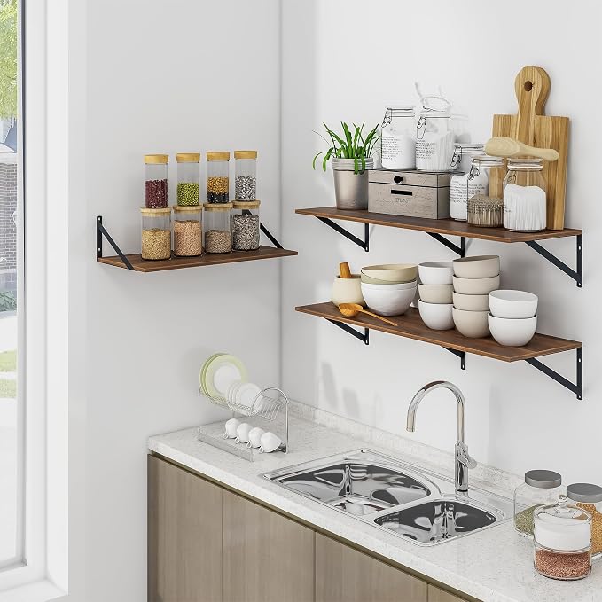 Heimlove 12 Inch Deep Floating Shelves - Image 6