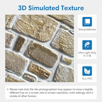 COMSTICKC 3D Faux Stone Peel and Stick Wall Panel, Faux Brick Wall Panels - Image 3
