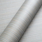 YXTII 20.8" x 393.7" Gray Grasscloth Peel and Stick Wallpaper, Textured - Image 2
