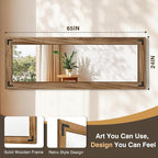 FICTOR Wooden Full Length Mirror, - Image 2