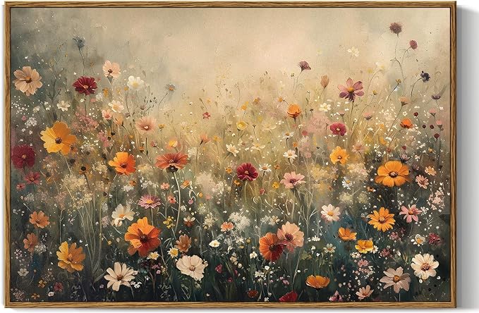 InSimSea Framed Canvas Wall Art Vintage Decor, Wall Decor by InSimSeaArt