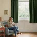 NICETOWN Olive Green 63 inch Long Velvet Curtains - Image 2