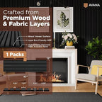 Avana Modern Acoustic Wood Wall Panels – 47.2 x 12.6 Inch Black Oak Acoustic - Image 4