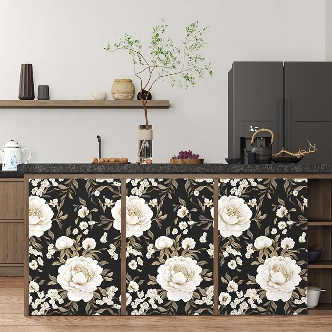 Laatse Boho Wallpaper Peel and Stick Dark Floral Wallpaper - Image 6