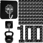 DDMY Heavy Duty Hooks Self Adhesive Hooks Newly Black Sticky by DDMY