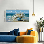 AIYISU Vintage Flowers Canvas Wall Art White Blossom Painting Retro Flowers in - Image 2