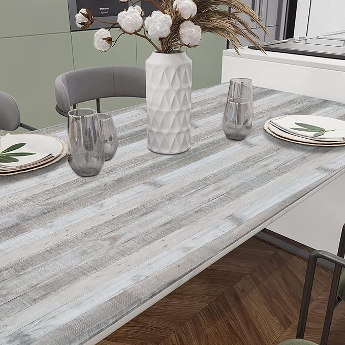 Wenmer Grey Wood Peel and Stick Shiplap Wallpaper - Image 4