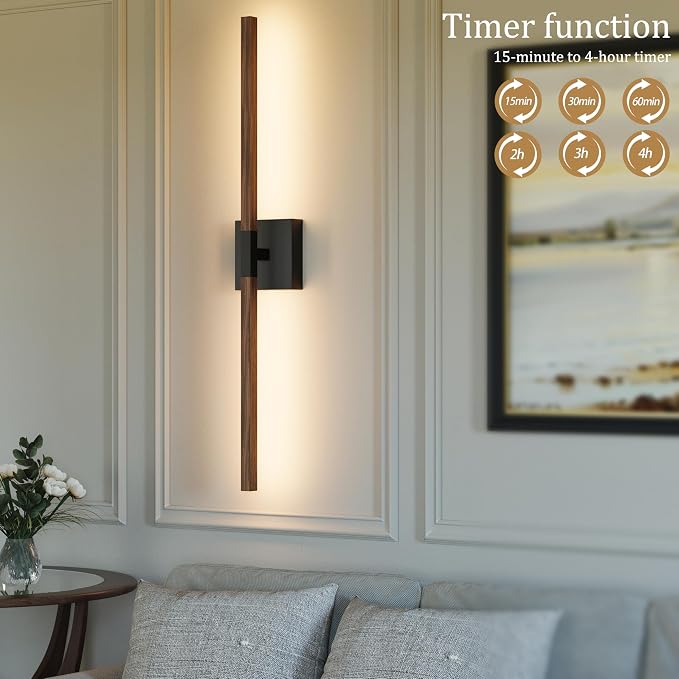 Rayogale 32 Inch Rechargeable Battery Operated Wall Sconce Set 2, 8000mAh - Image 5