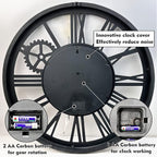 The B-Style Large Real Moving Gears Wall Clock 30 inch Rustic Retro Industrial - Image 5