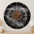 HOIBAI Wall Clock, 27 Inch Moving Gears Clock Large Wall Clock by HOIBAI
