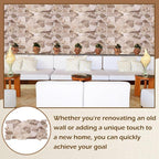 12 Pack 38.6" x 18.9" Peel and Stick 3D Faux Stone Wall Panels PVC Lightweight - Image 5
