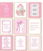 tgguytiy 9Pcs Pink Bow Bathroom Wall Art Prints, Coquette Bowknot Aesthetic by Unknown