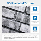 COMSTICKC 3D Faux Brick Wall Panel Peel and Stick, Small Size, Ultra-Light PVC - Image 3