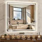 60x36 Inch LED Lighted Bathroom Mirror - Image 2