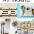 Yungyan 10 Sets 5" Self Watering Hanging Planter White Lazy Flower Pots Plastic - Image 6