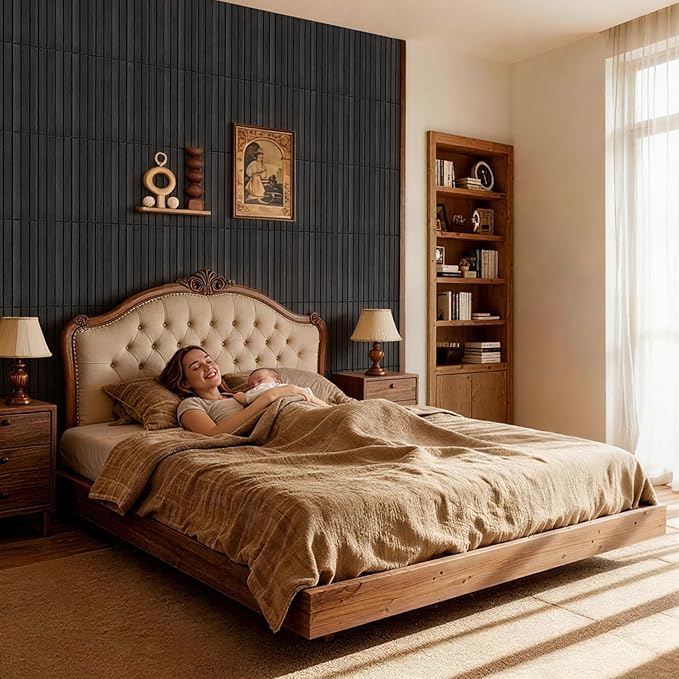 PVC Acoustic Wood Wall Panels, 12 Pack 11.8 x 15.7 x 0.35 Inch Sound Proofing - Image 8