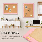 Cork Bulletin Board, Hanging Pin Board Tack Board - Image 5
