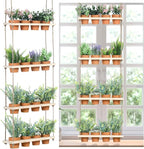 FillTouch 4 Tiered Window Plant Shelves Hanging Herb Planter Indoor Display - Image 8