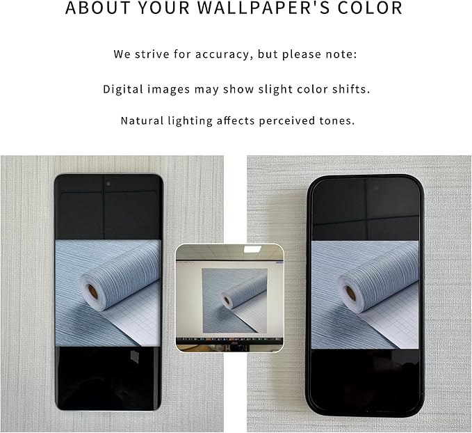 Haimin Grasscloth Wallpaper Textured 24in X 393in Fabric Contact Paper Grey - Image 2