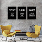 Framed Canvas Wall Art Success Quote, Office Wall Art, Positive Motivational - Image 5