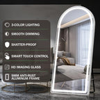 FENNIO Full Length Mirror with Lights, Free Standing Lighted Floor Mirror - Image 7