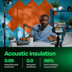 Acoustic Panels 12-Pack Soundproof Wall Panels 12"X12"X0.4" Sound Panels High - Image 3