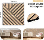 Mollywell Art Acoustic Wall Panels, 24x24 Inch 8 Pack, Wood Veneer, Sound - Image 5