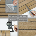 3D Brown Wood Panels for Walls 118" x 11.8" Acoustic Slat Wall Paneling Peel - Image 5