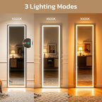 Full Length Mirror with LED Lights, Free Standing Floor Mirrors, Lighted Full - Image 3