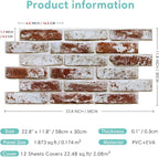 Commomy Faux Brick 3D Wall Panels - Image 6