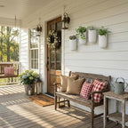 MyGift Set of 4 Mini Matte White Ceramic Indoor Wall Planter, 6 Inch - Image 4