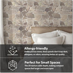 CONCORD WALLCOVERINGS ™ Retro-Art 3D Faux Stone Wall Panels, Lightweight PVC - Image 5