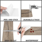 Decotalk Wood Wallpaper Border Peel and Stick 3"x236" Wall Paper Frame Self - Image 7