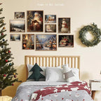 Vodefoad Christmas Gallery Wall SET of 10 Vintage Christmas Wall Art Retro - Image 7