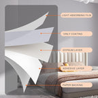 Grasscloth Peel and Stick Wallpaper 20.8"x394" Gray Thick Fabric Textured Linen - Image 3