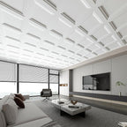Art3d 36-Pack Square Drop Ceiling Tile 2ft x 2ft in White, PVC Ceiling Panel 24 - Image 4