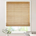LazBlinds No Tools No Drill Bamboo Roller Shades, Custom Cordless Bamboo Blinds by LazBlinds