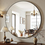 Antok 30 Inch Round Mirror for Wall, Round Bathroom Mirror, Circle Wall Mirrors by AntokMirror