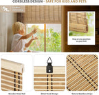 LazBlinds Cordless Bamboo Blinds, Roll Up Shades - Image 2
