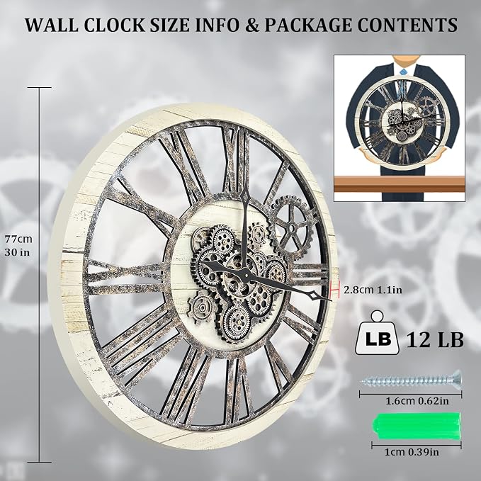 HOIBAI Large Wall Clock, Wall Clocks - Image 7