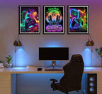 3Pcs Cool Gaming Wall Art Retro Video Gamer watercolor Posters Pictures - Image 3