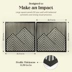 River's Edge Essentials Wood Mountain Wall Decor – Set of 2 Modern Wood Wall Art - Image 2