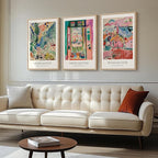 Framed Matisse Wall Art, 3 Piece Large Canvas Abstract Art Prints - Image 2