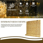 Outdoor Reed Roller Blinds, Retro Bamboo Roller Blinds, Anti-UV and Waterproof - Image 2