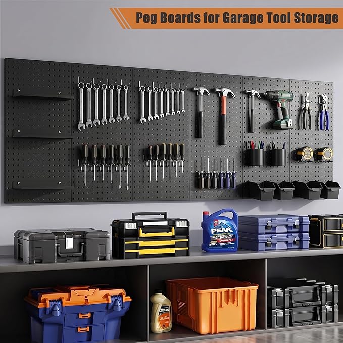 PBHEPJ 4 Pcs Metal Pegboard Panels, Heavy Duty Peg Boards - Image 2